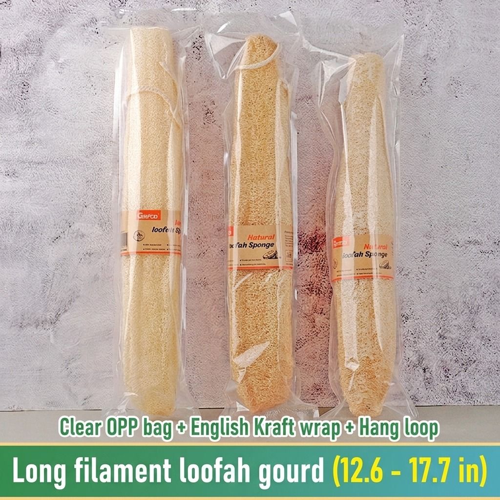 Natural Long Loofah Sponge for Kitchen Cleaning