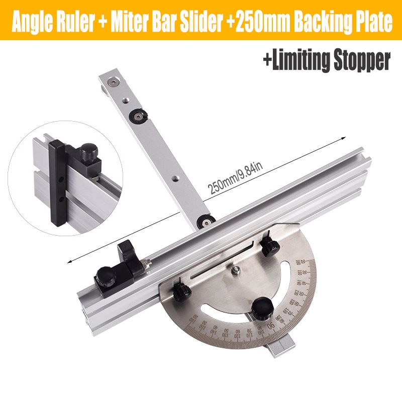 Stainless Steel & Aluminum Woodworking Angle Gauge with Laser-Etched Dial view 11
