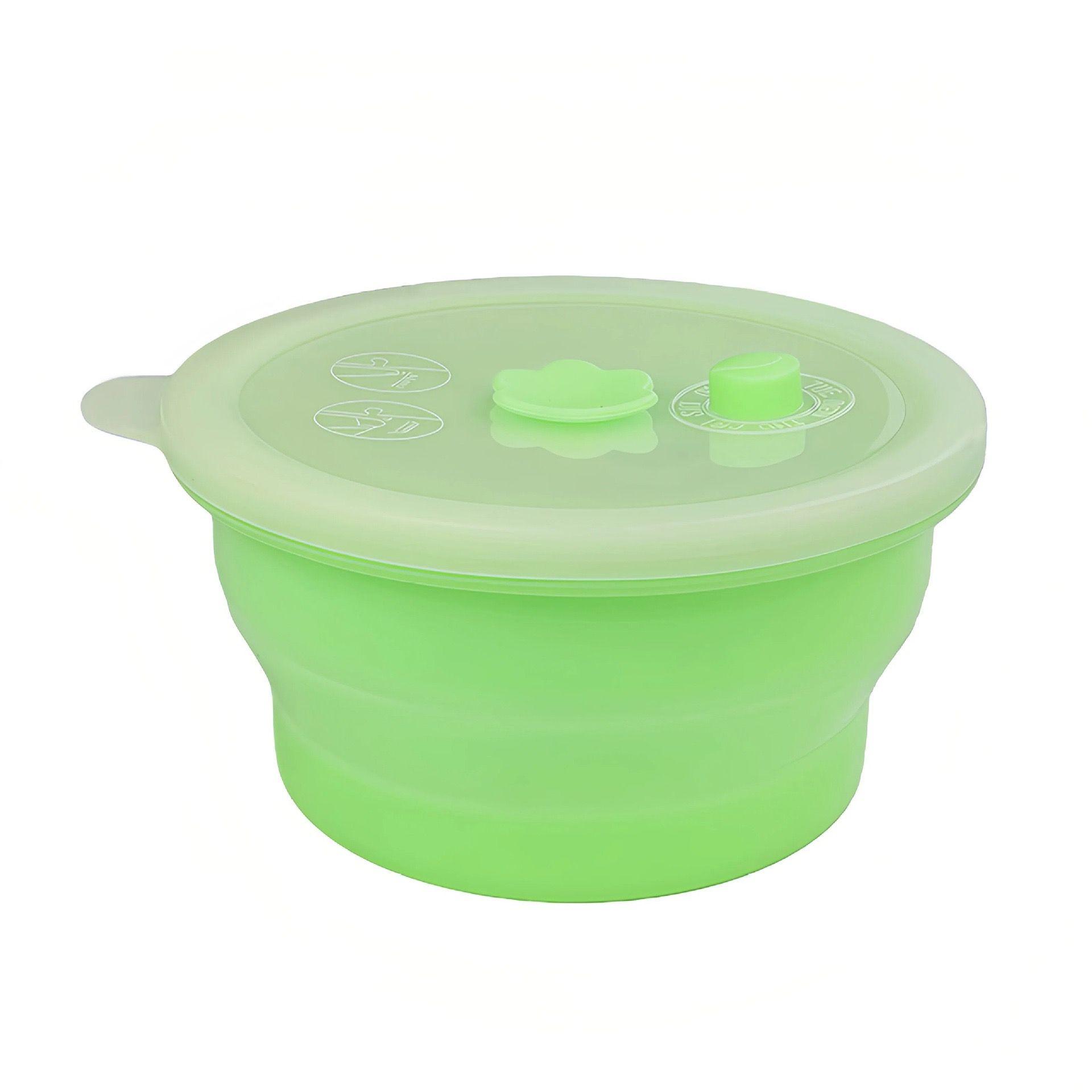 Collapsible Food-Grade Silicone Storage Container with Leakproof Lid view 9