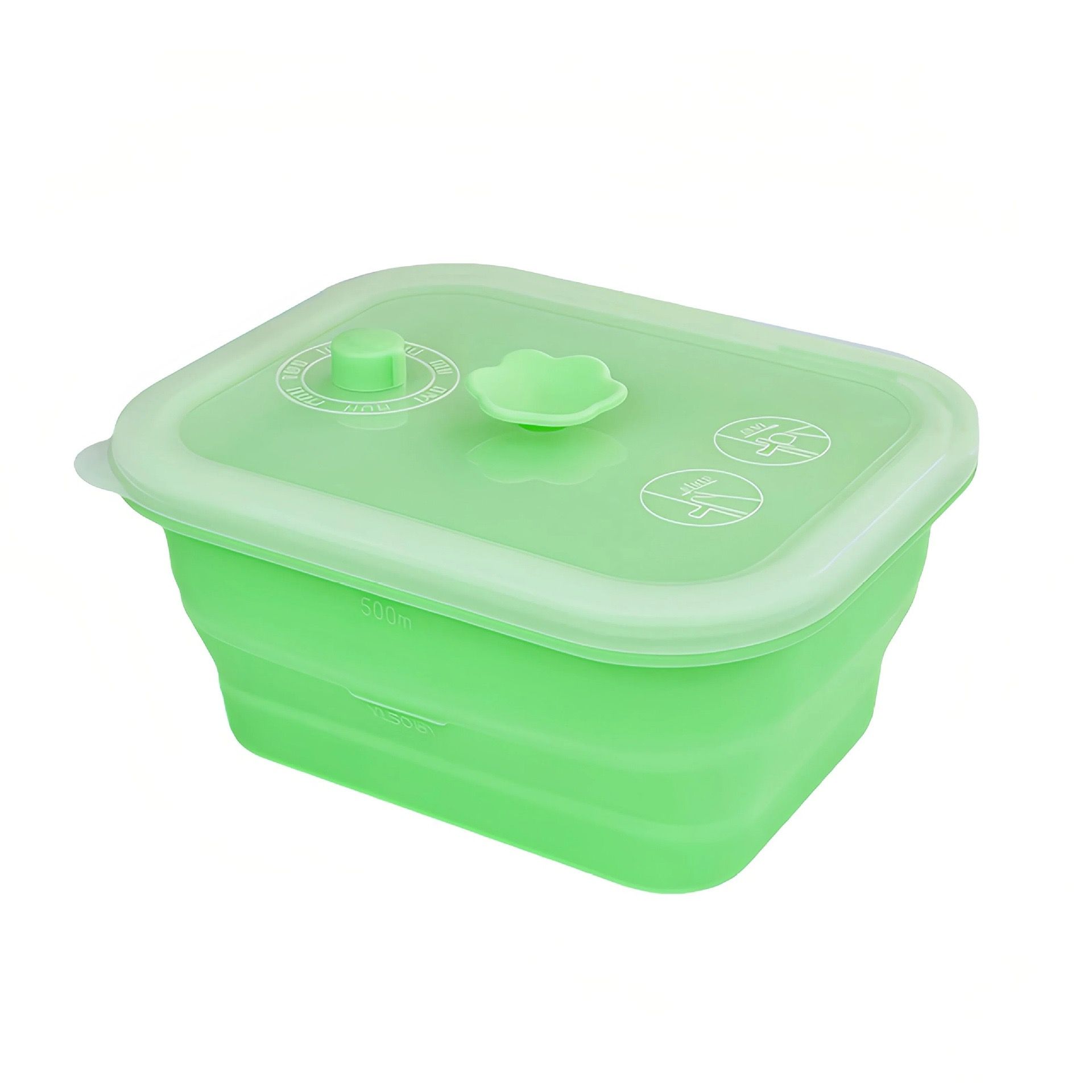 Collapsible Food-Grade Silicone Storage Container with Leakproof Lid view 13