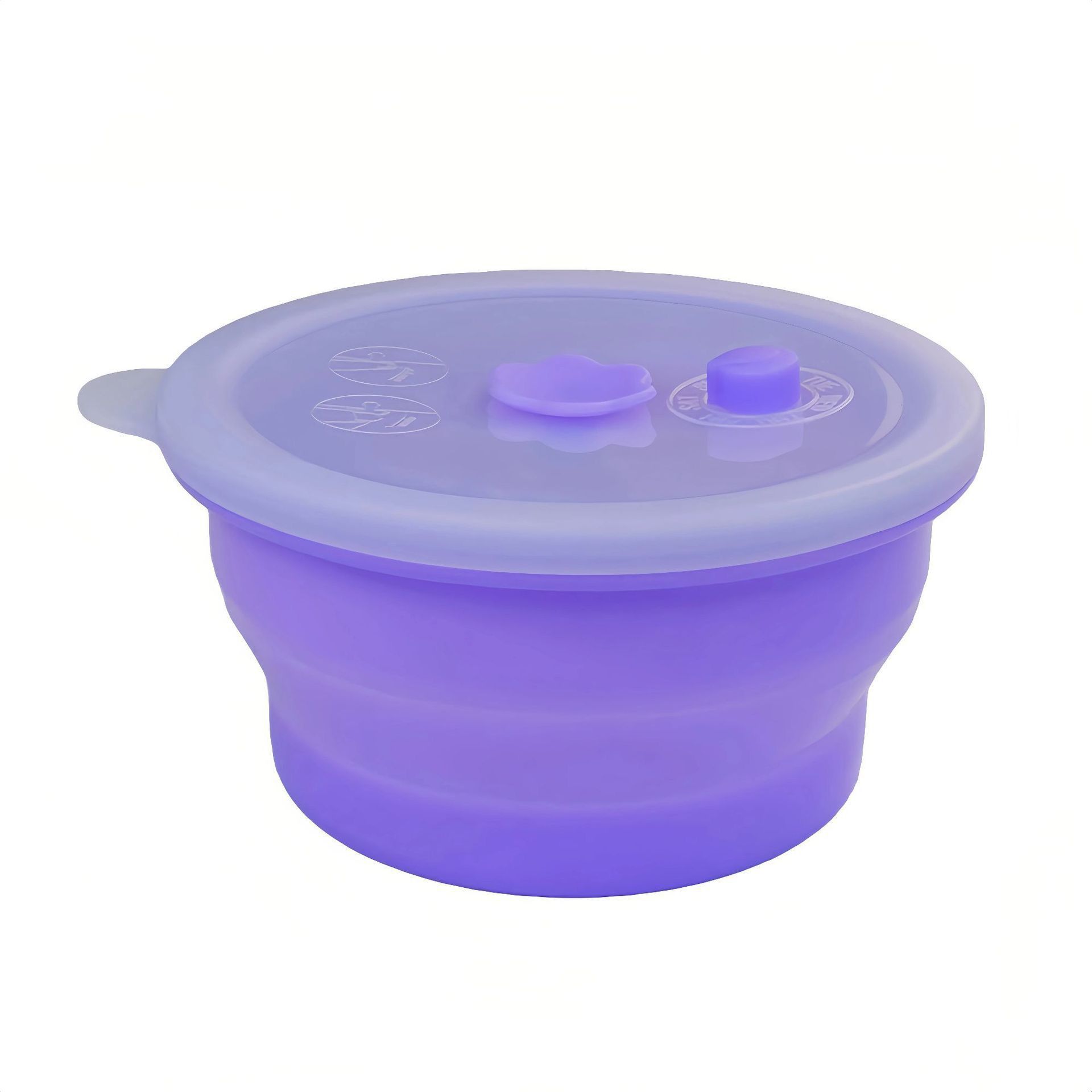 Collapsible Food-Grade Silicone Storage Container with Leakproof Lid — image 1