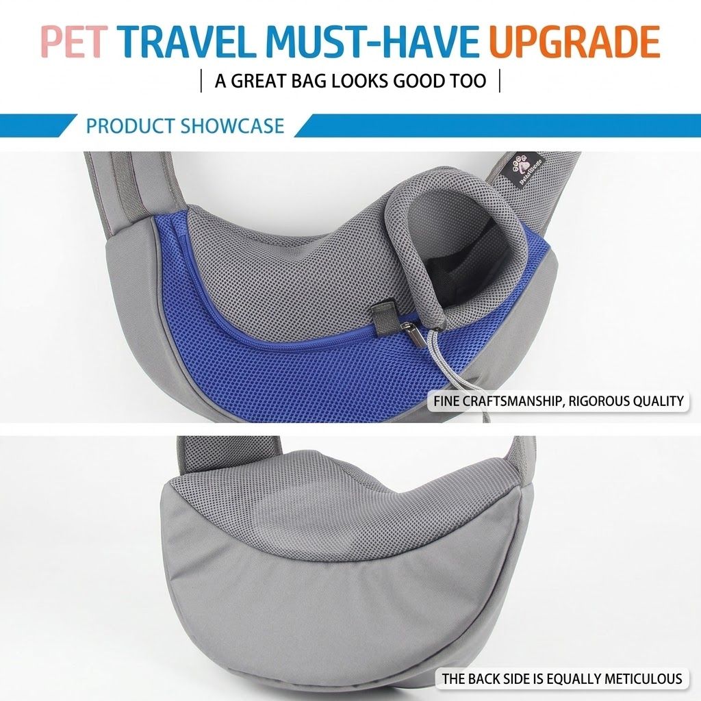 Sling Pet Carrier Bag for Small Cats and Dogs view 9