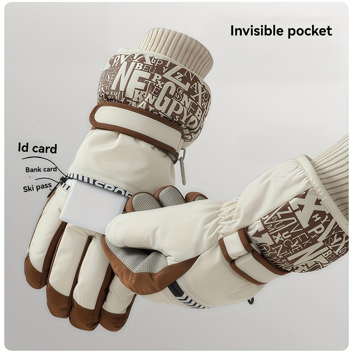 Winter Snow Ski Gloves with Touchscreen Compatibility view 4