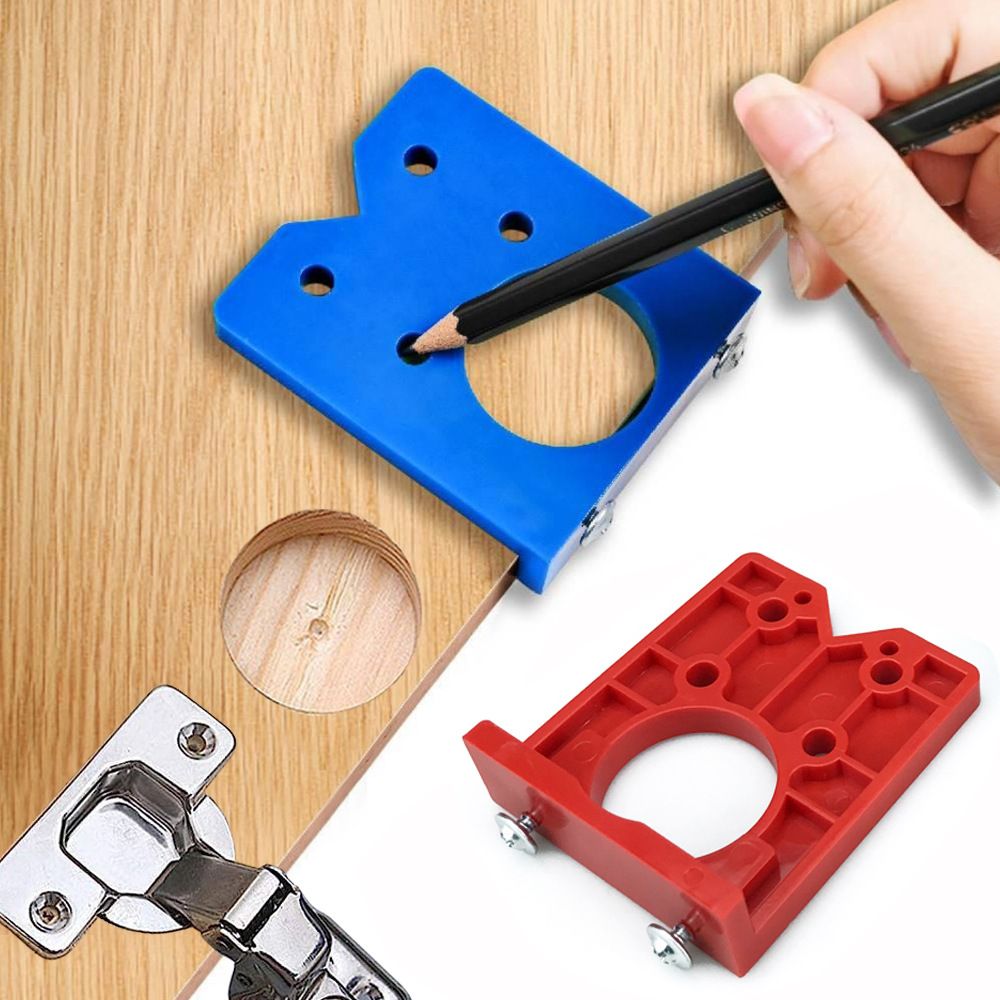 Hinge Hole Locator Kit with 35mm Forstner Bit and Hex Wrench for Cabinet Door view 5