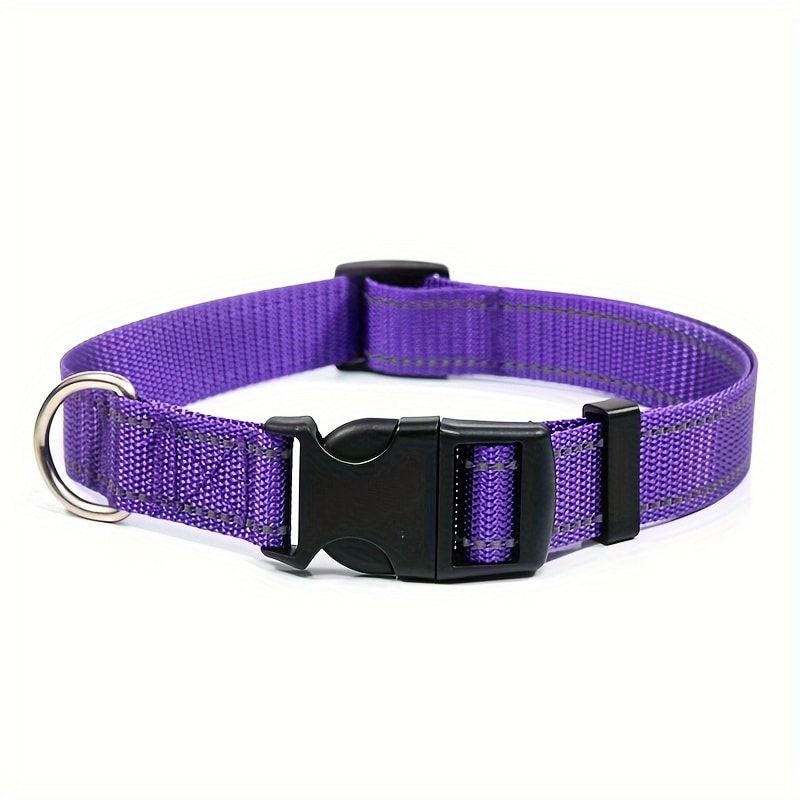 Reflective Dog Collar with Adjustable Nylon Webbing – Safe & Visible Pet Gear view 3