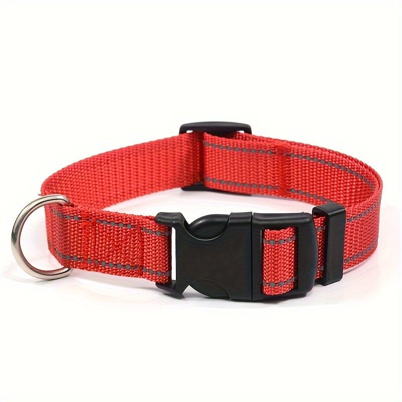 Reflective Dog Collar with Adjustable Nylon Webbing – Safe & Visible Pet Gear view 9