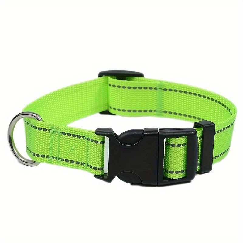 Reflective Dog Collar with Adjustable Nylon Webbing – Safe & Visible Pet Gear view 6