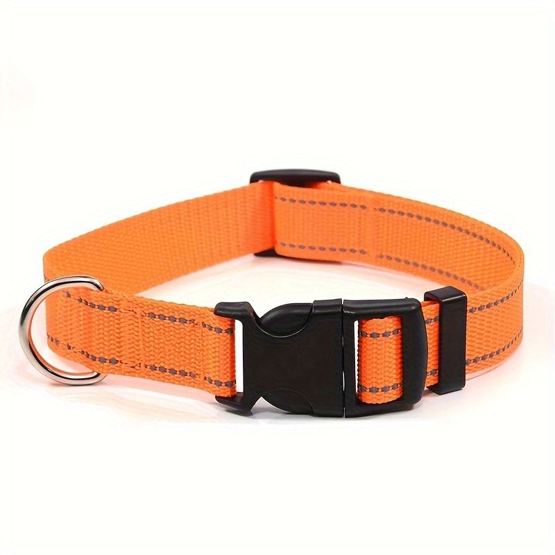 Reflective Dog Collar with Adjustable Nylon Webbing – Safe & Visible Pet Gear view 7
