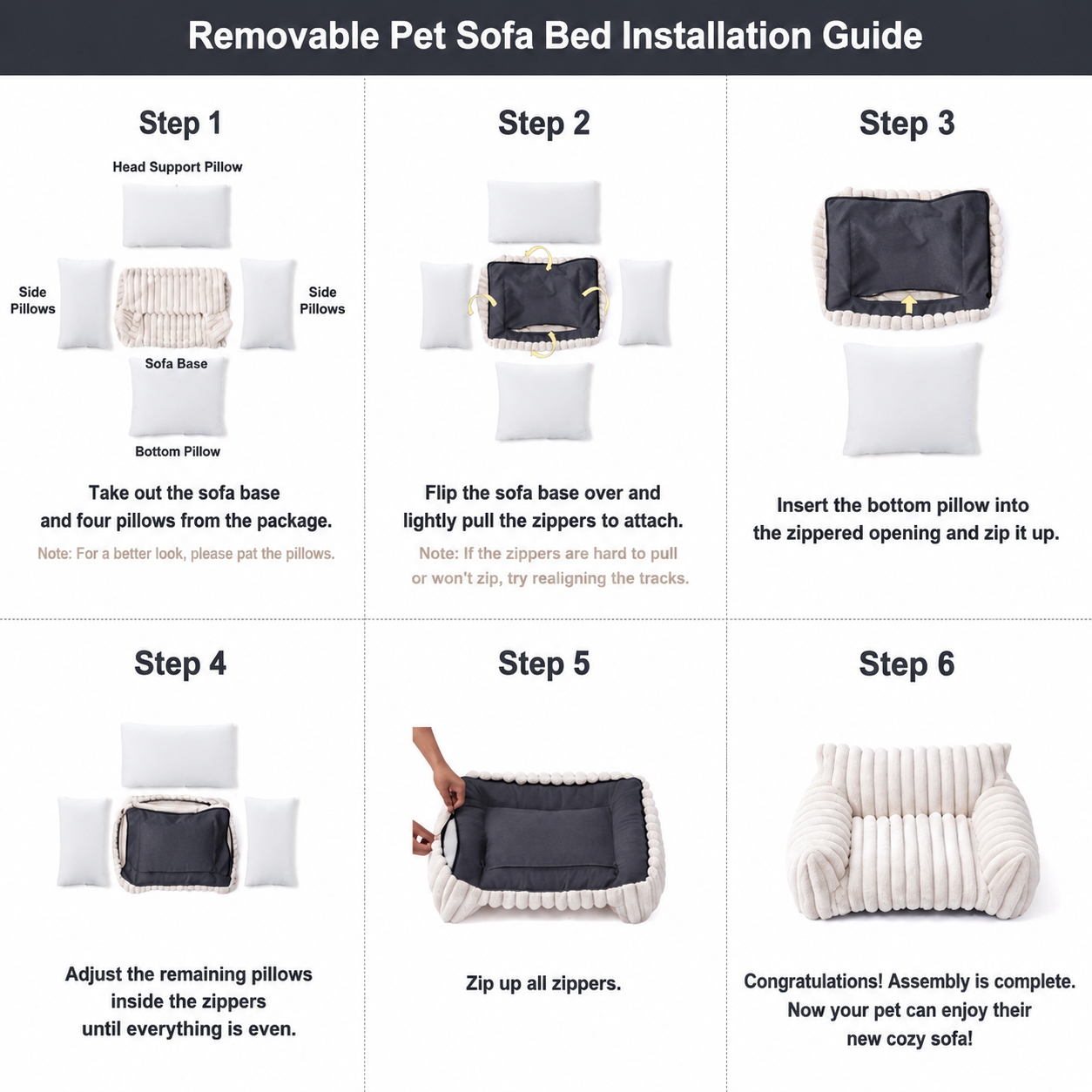 Luxurious Faux Rabbit Fur Plush Pet Sofa Bed with Bolster Sides view 8