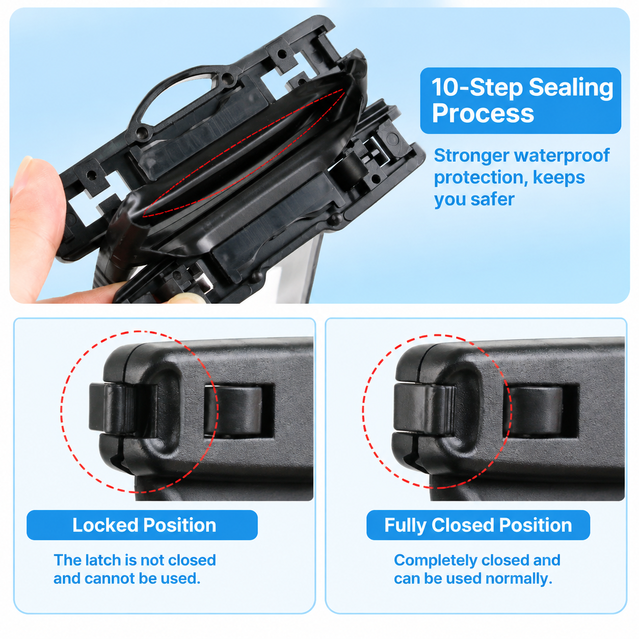 Waterproof Phone Pouch IPX8 Floating Dry Bag with Lanyard view 3