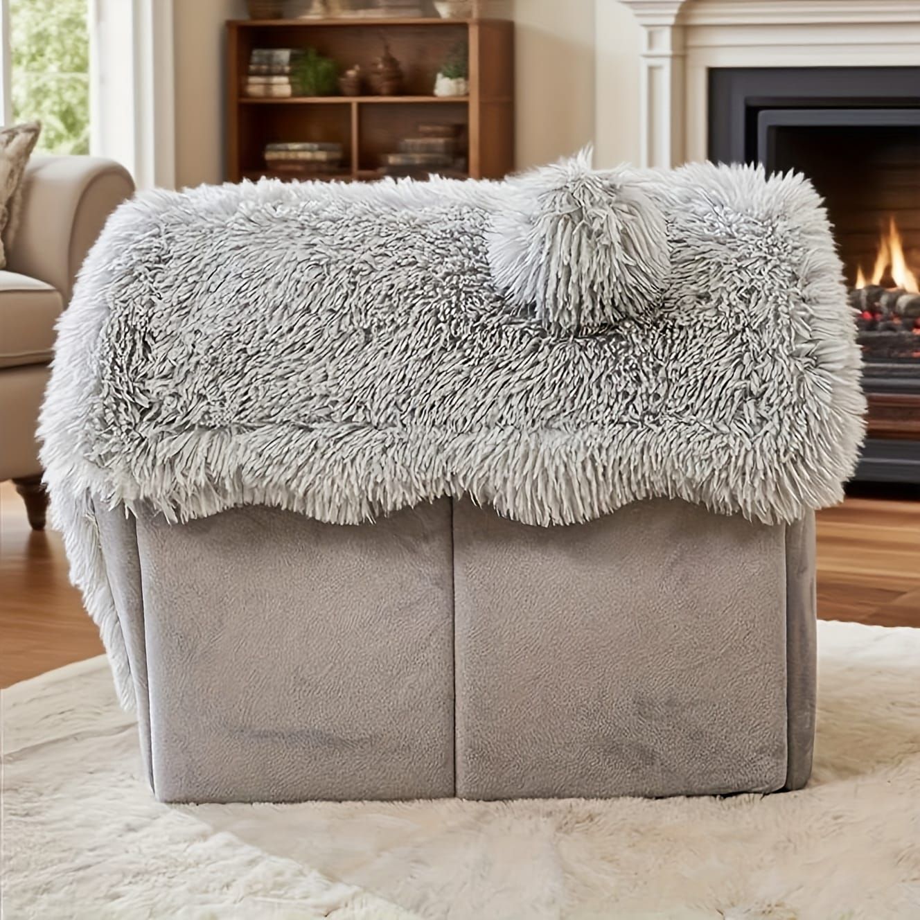Plush Pet House with Detachable Cushion – Cozy view 11