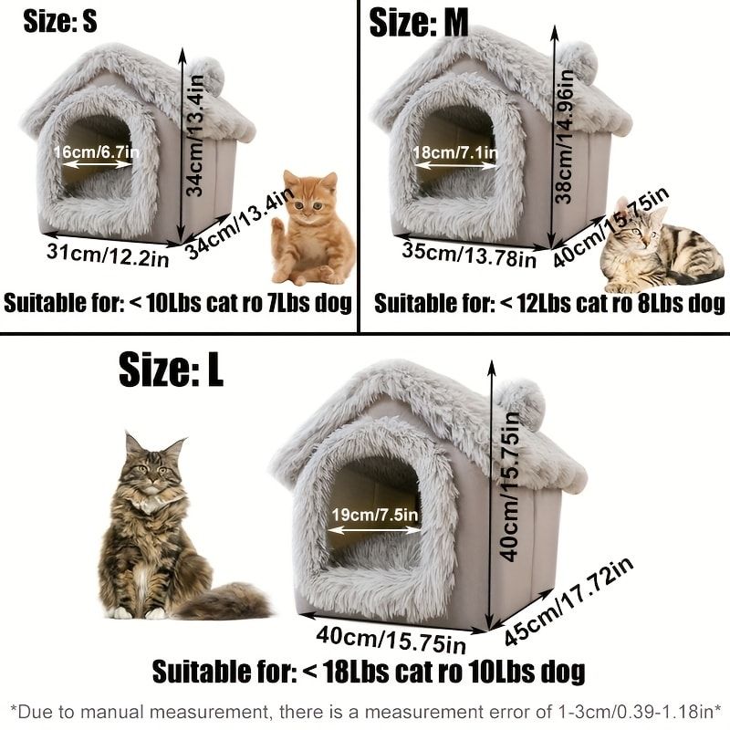 Plush Pet House with Detachable Cushion – Cozy view 4