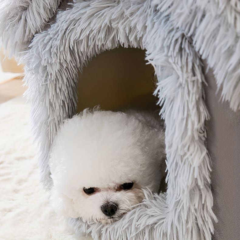 Plush Pet House with Detachable Cushion – Cozy view 9