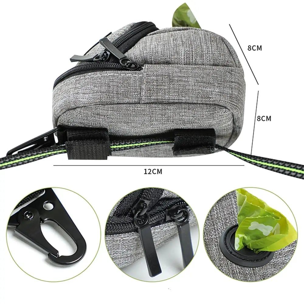 Compact mini backpack dog waste bag holder keeps your hands free during walks view 2