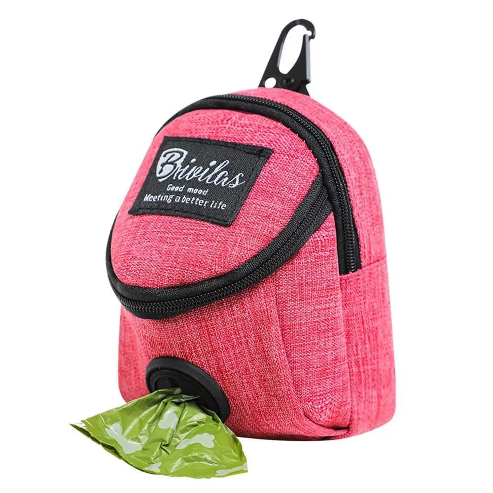 Compact mini backpack dog waste bag holder keeps your hands free during walks view 8