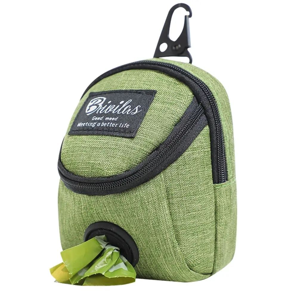 Compact mini backpack dog waste bag holder keeps your hands free during walks view 9