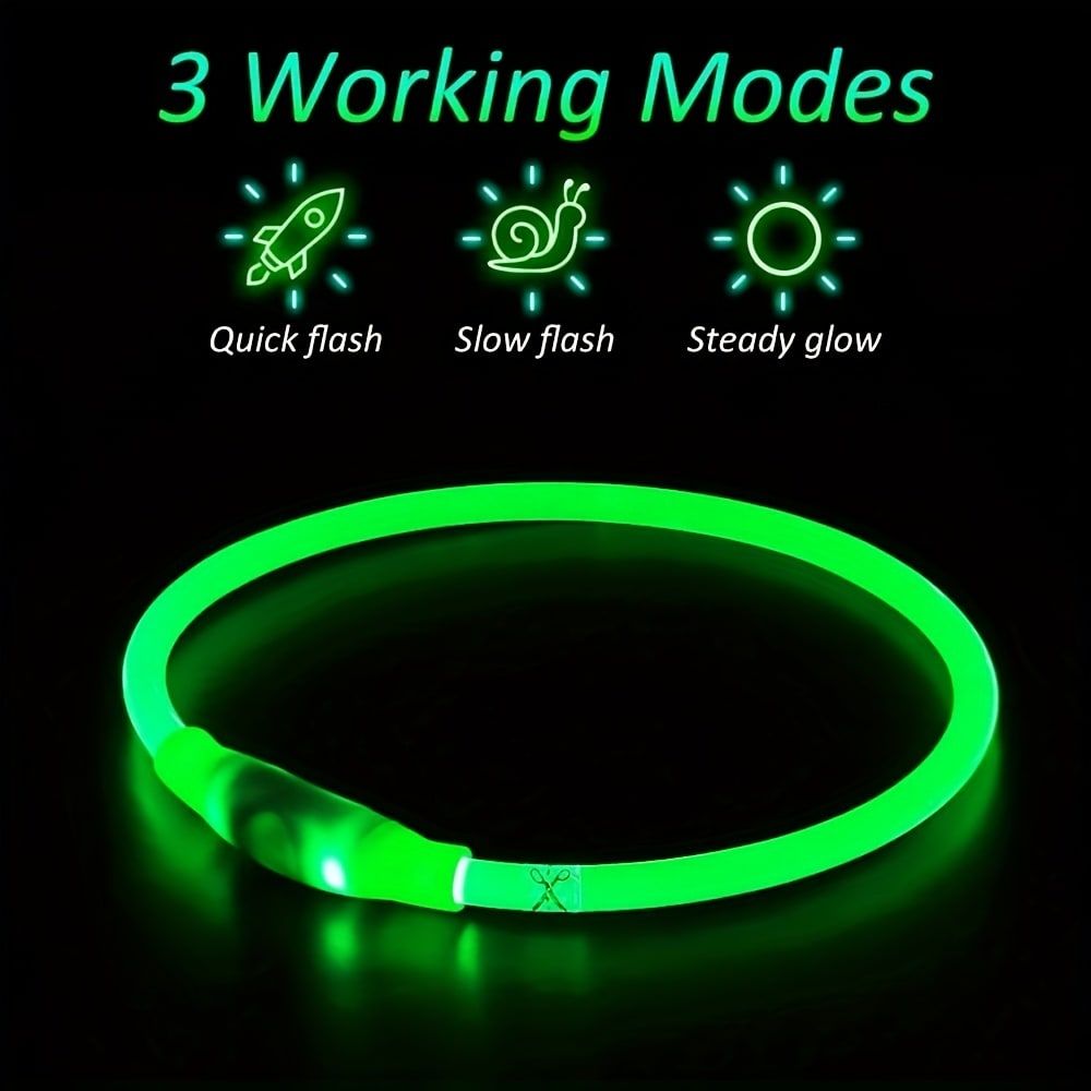 USB Rechargeable LED Glow Pet Collar view 6
