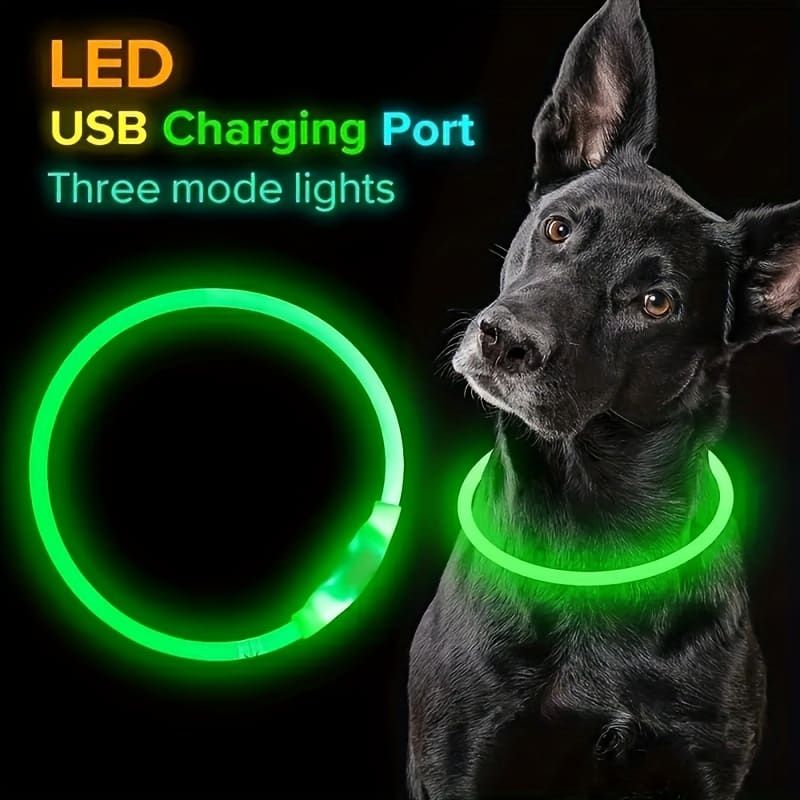 USB Rechargeable LED Glow Pet Collar view 2