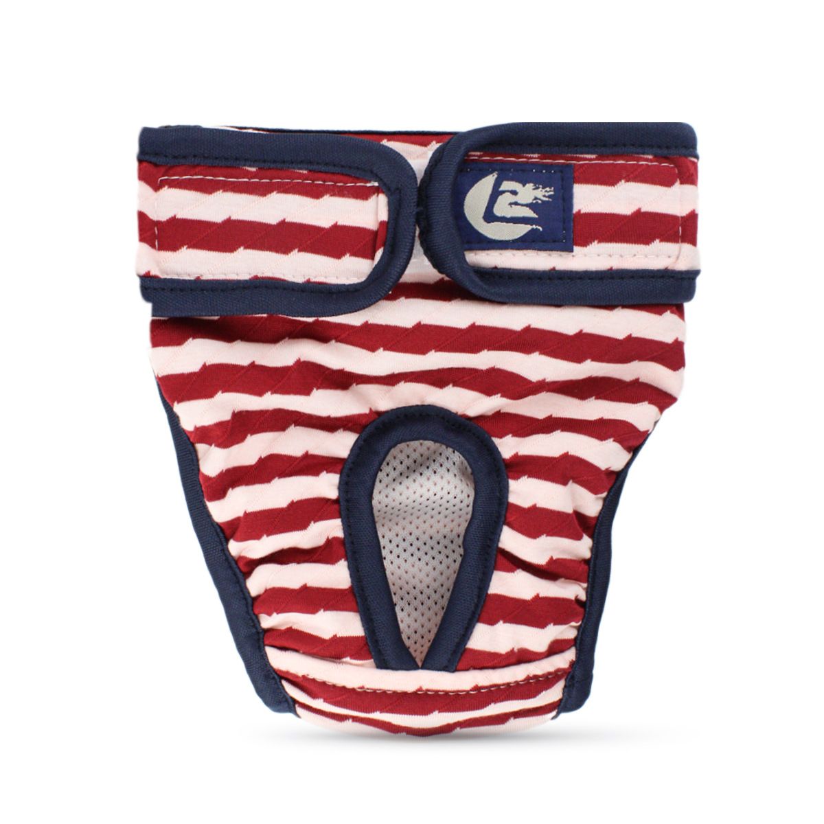Striped Dog Physiological Pants with Adjustable Magic Tape Waistband — image 1