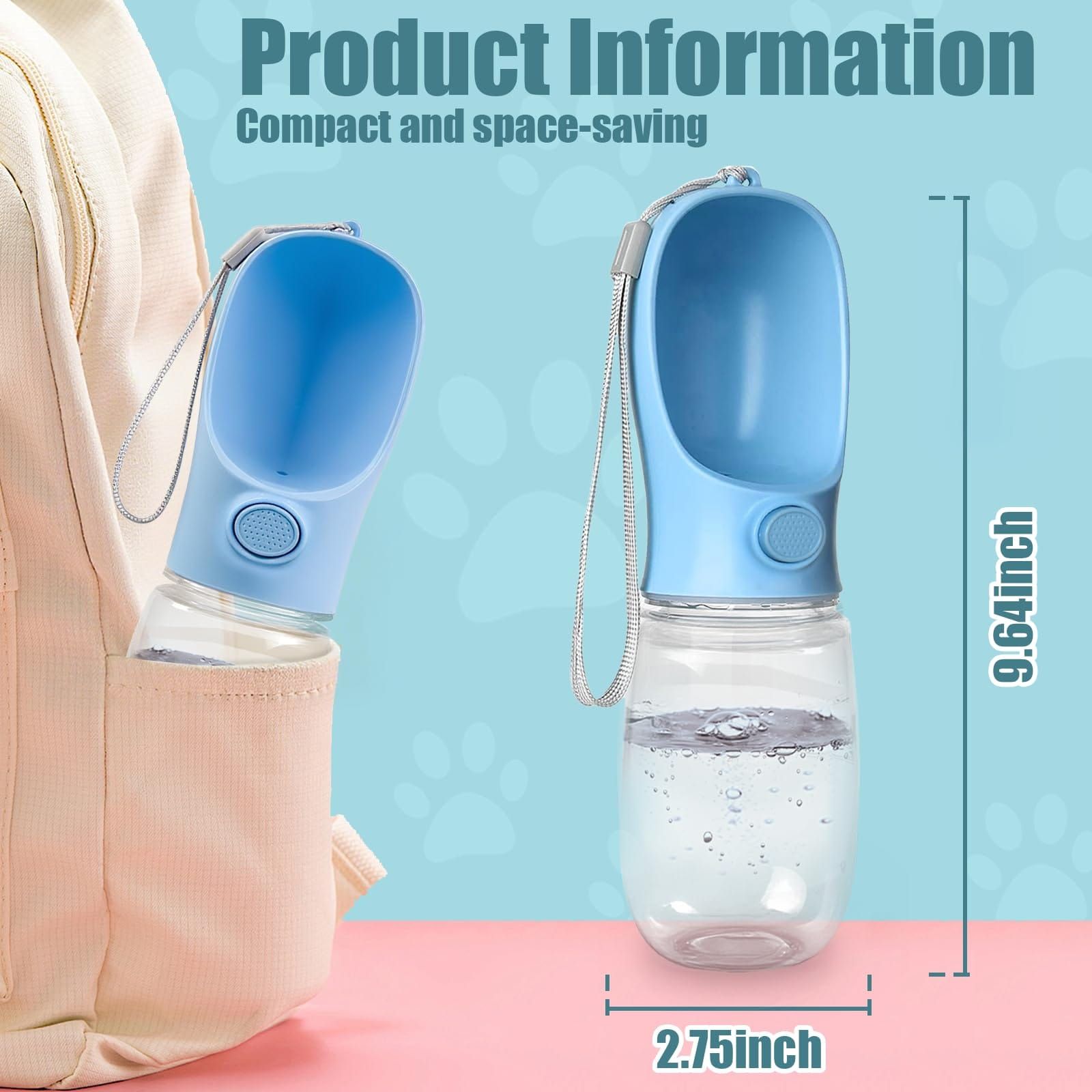 Portable Pet Water Bottle for Outdoor Walks view 2