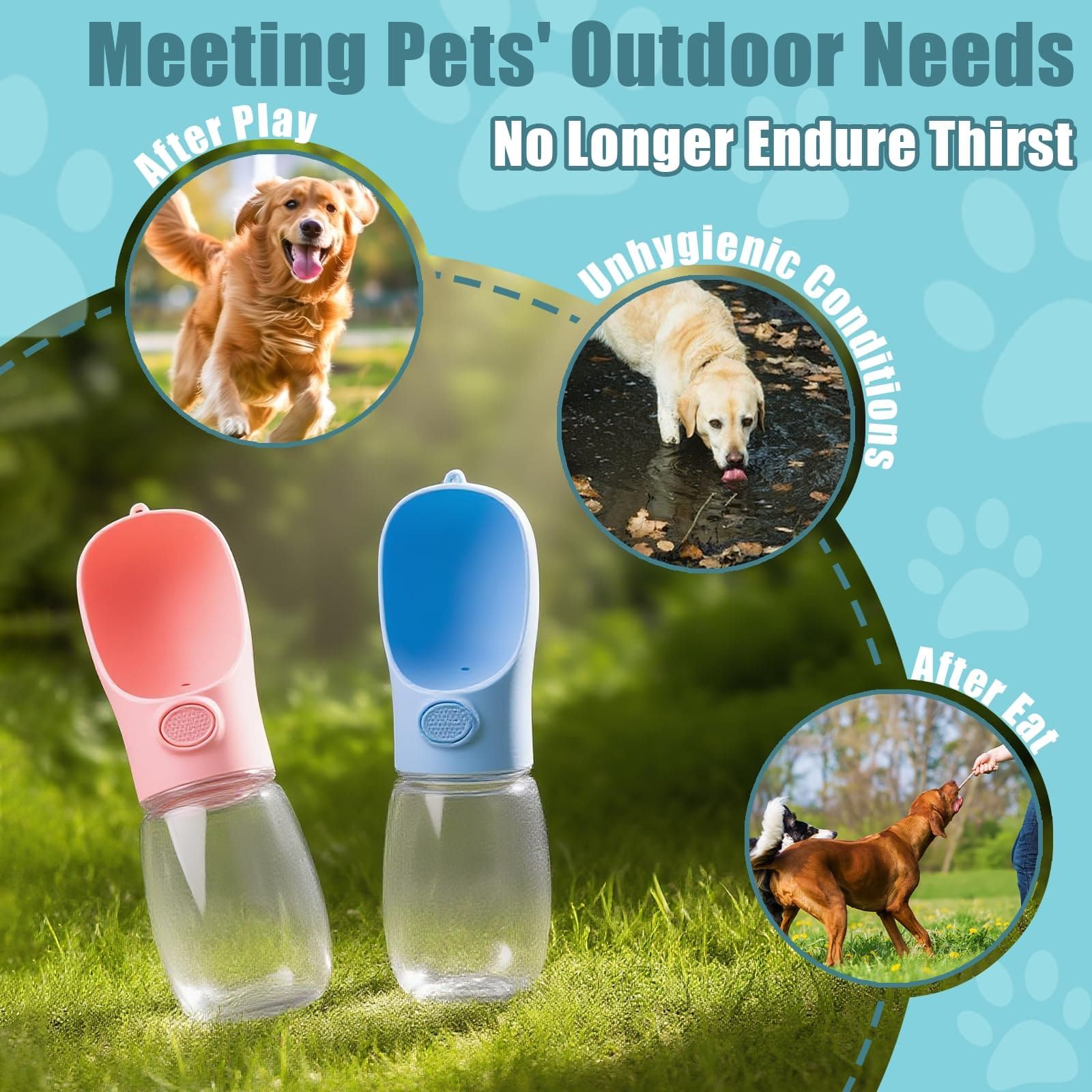 Portable Pet Water Bottle for Outdoor Walks view 5