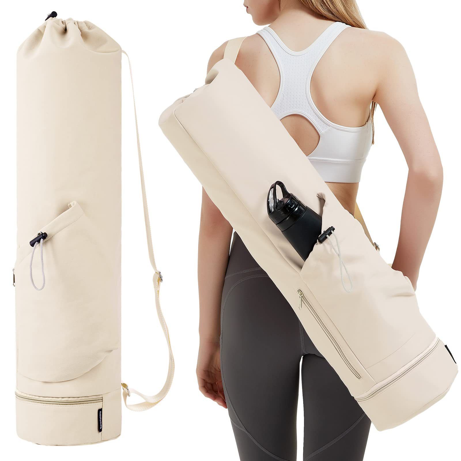 Versatile Yoga Mat Carrier Bag with Water Bottle Pocket and Wet Dry view 10