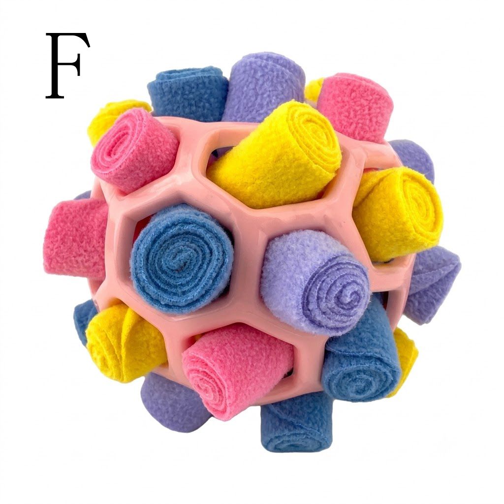 Interactive Snuffle Ball Dog Toy for Mental Stimulation and Foraging – Plush view 10
