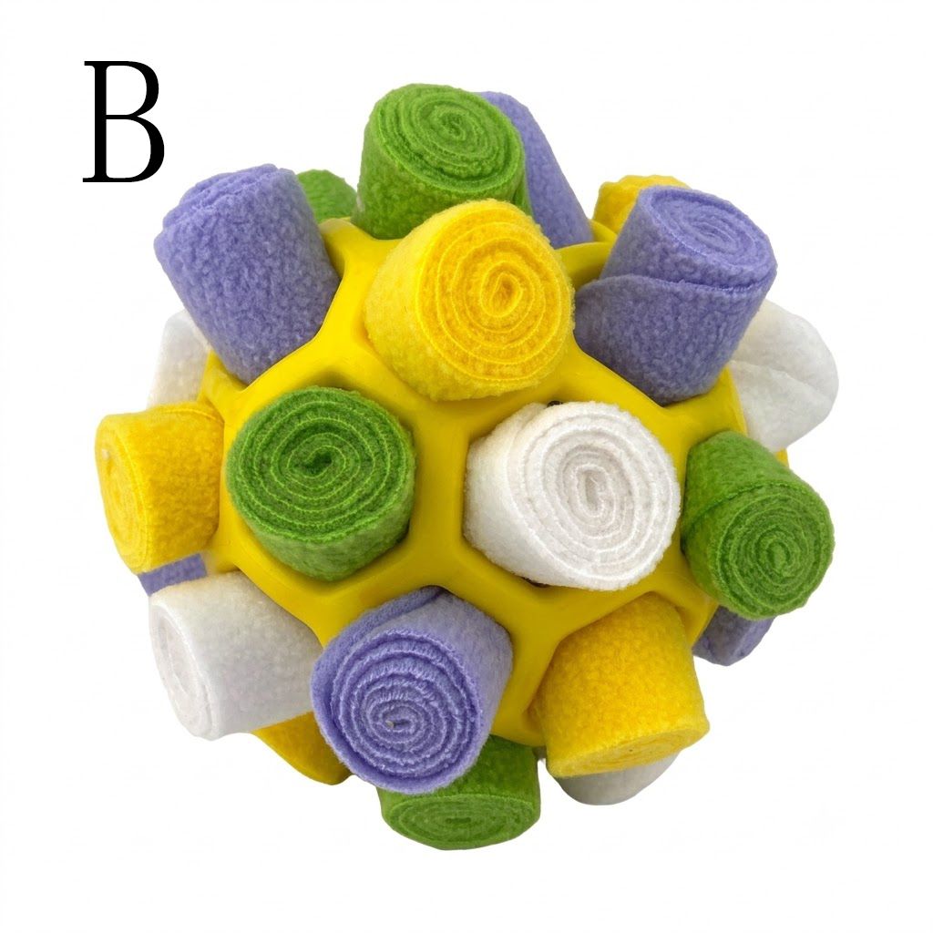 Interactive Snuffle Ball Dog Toy for Mental Stimulation and Foraging – Plush view 13
