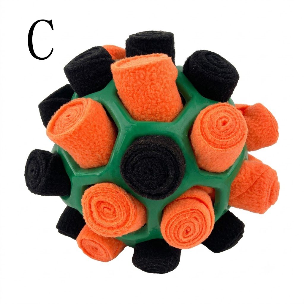 Interactive Snuffle Ball Dog Toy for Mental Stimulation and Foraging – Plush view 14