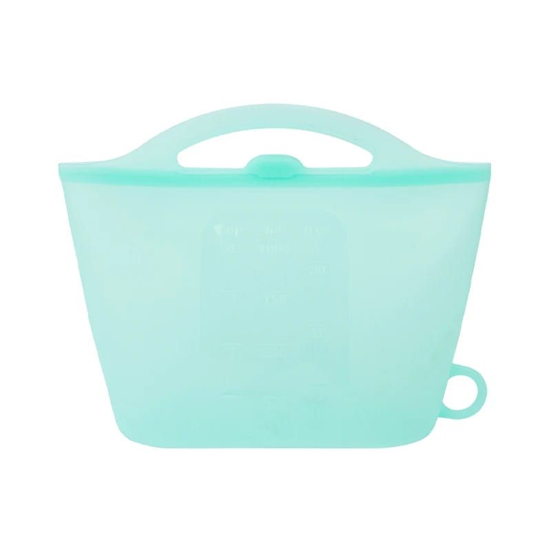 Reusable Silicone Food Storage Bag with Convenient Carry Handle — image 1