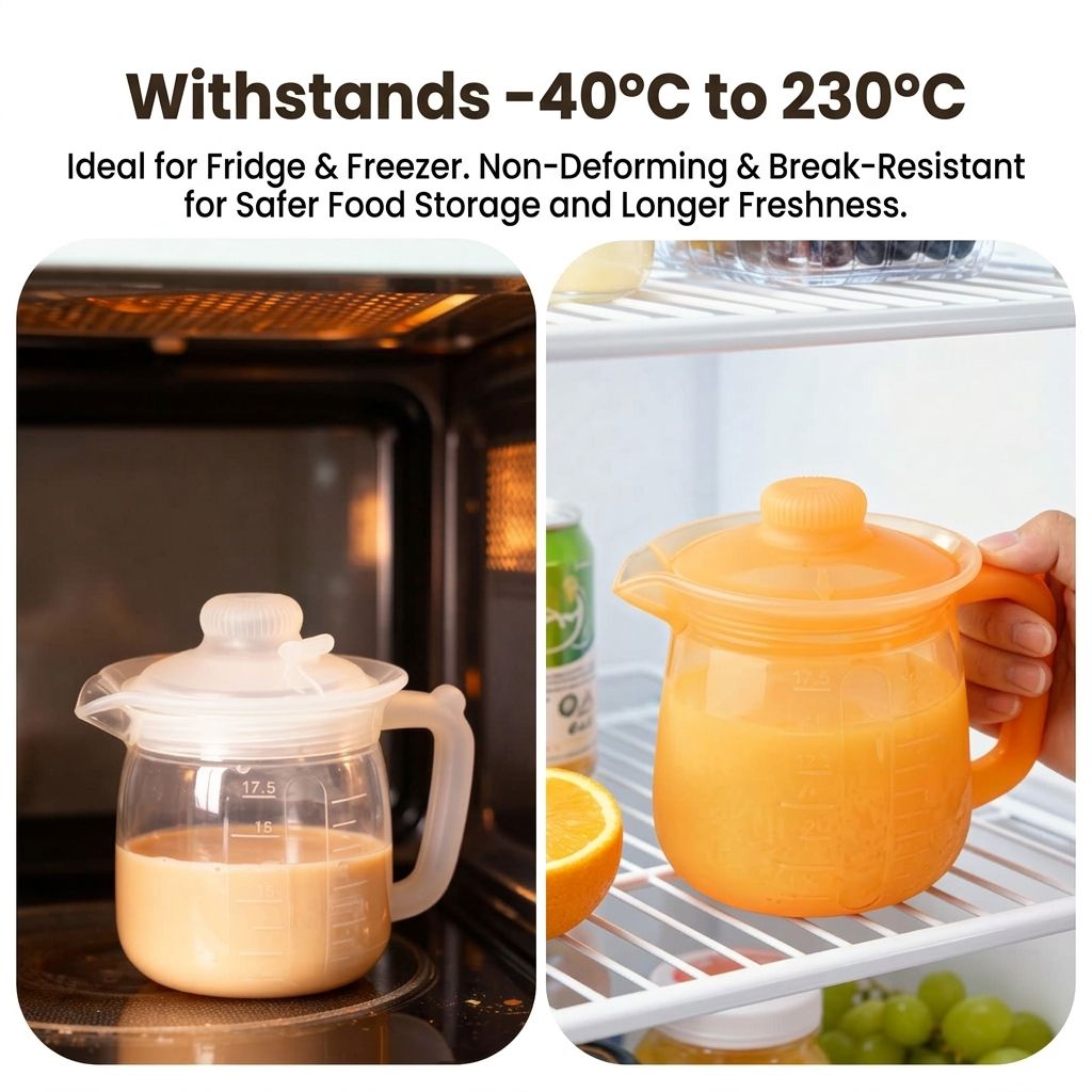 Food-Grade Silicone Multi-Purpose Milk Pitcher with Measuring Scale view 6