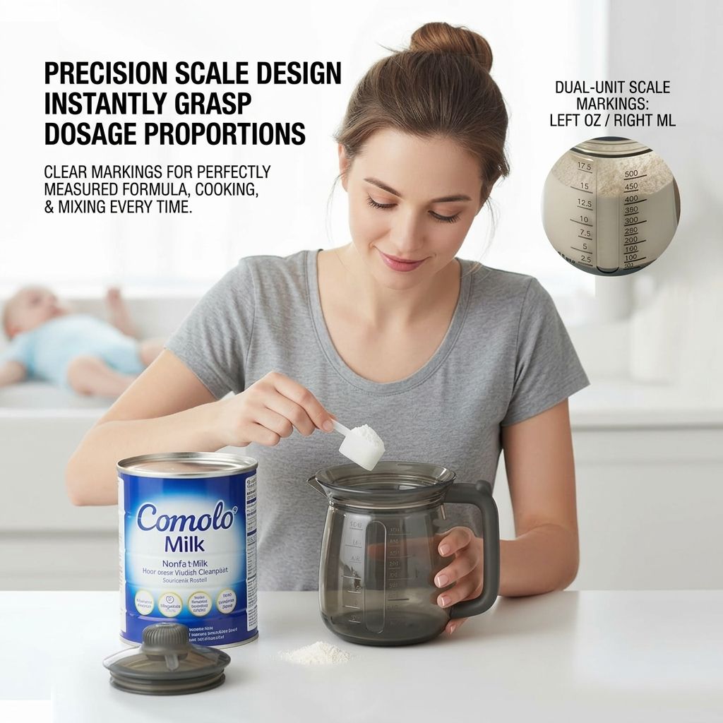 Food-Grade Silicone Multi-Purpose Milk Pitcher with Measuring Scale view 4