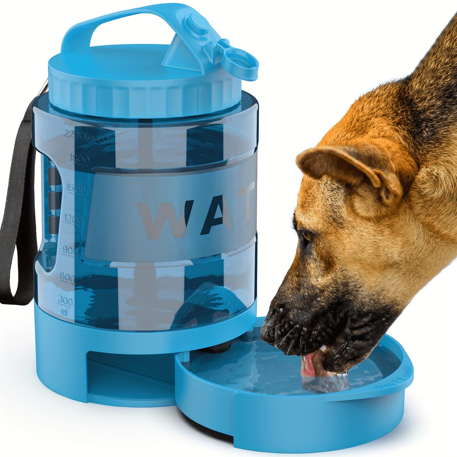 Portable Pet Water Bottle with Built-in Bowl – Leak-Proof