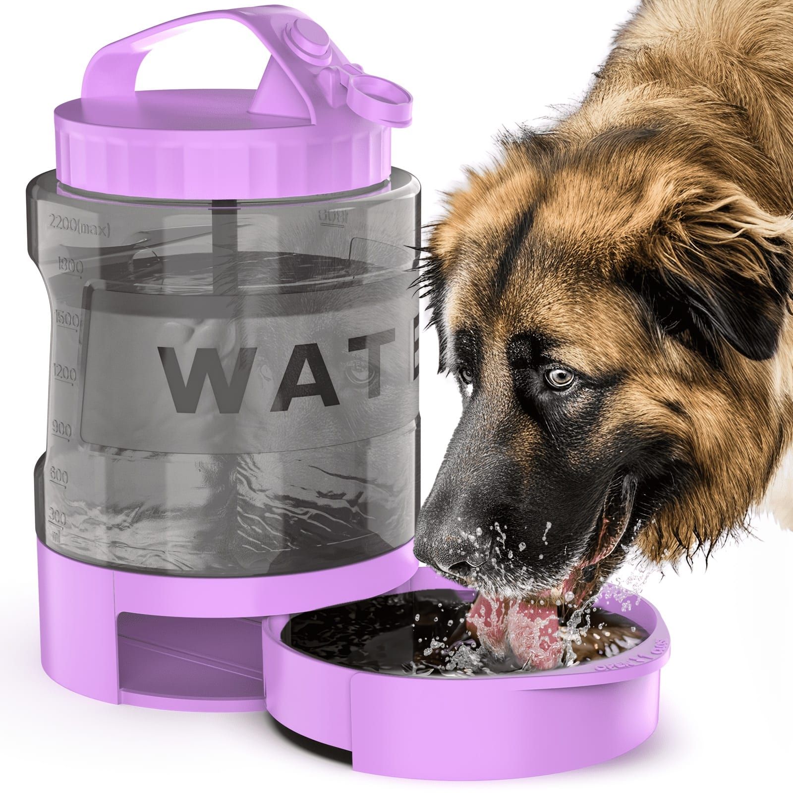 Portable Pet Water Bottle with Built-in Bowl – Leak-Proof
