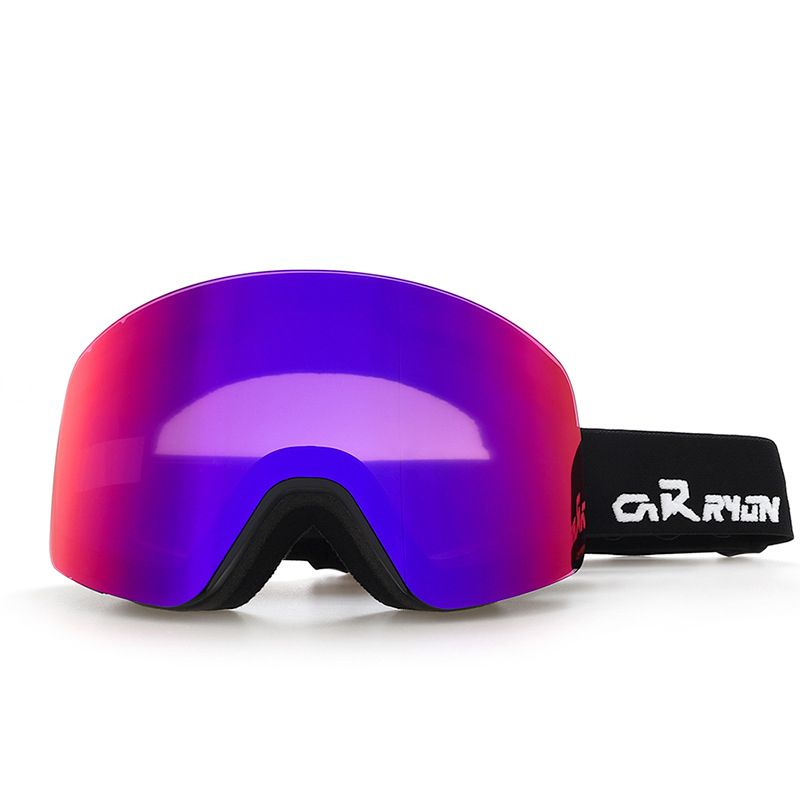 Cylindrical Snow Goggles with Anti-Fog Dual-Layer PC Lens — image 1