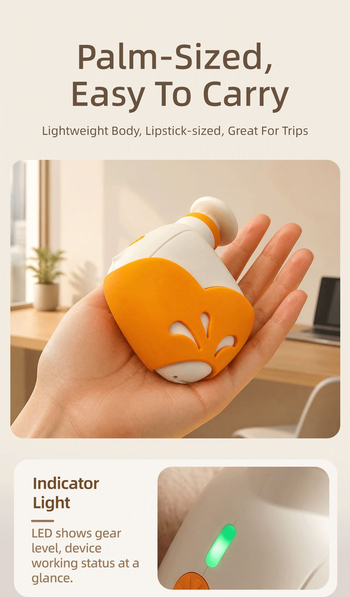 Pocket Mini Massage Gun for Home Office Travel Muscle Relief Portable Handheld view 6