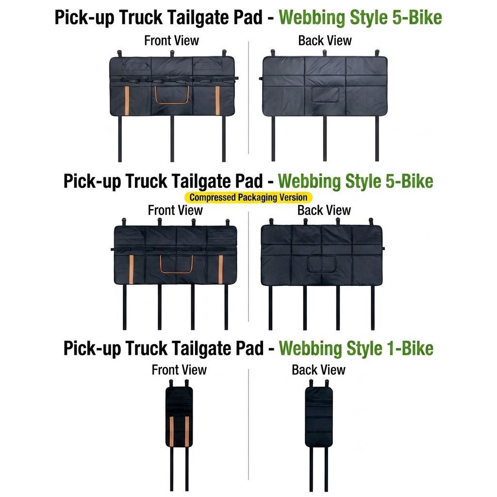 Tailgate Bike Pad with Webbing Straps – Heavy-Duty Scratch-Proof Bumper view 8