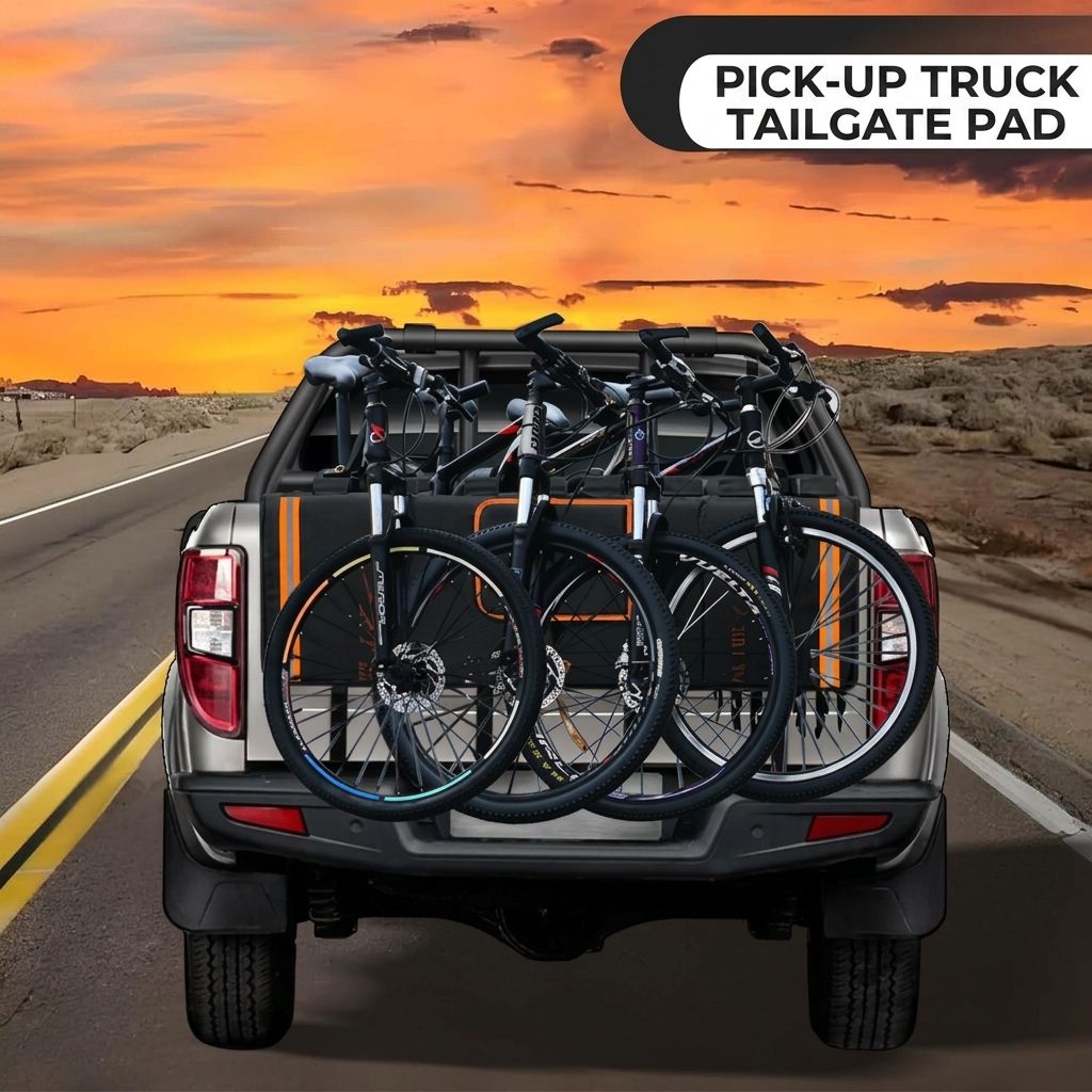 Heavy-Duty Pickup Tailgate Bike Pad with Oxford Fabric and EVA Cushioning — image 1