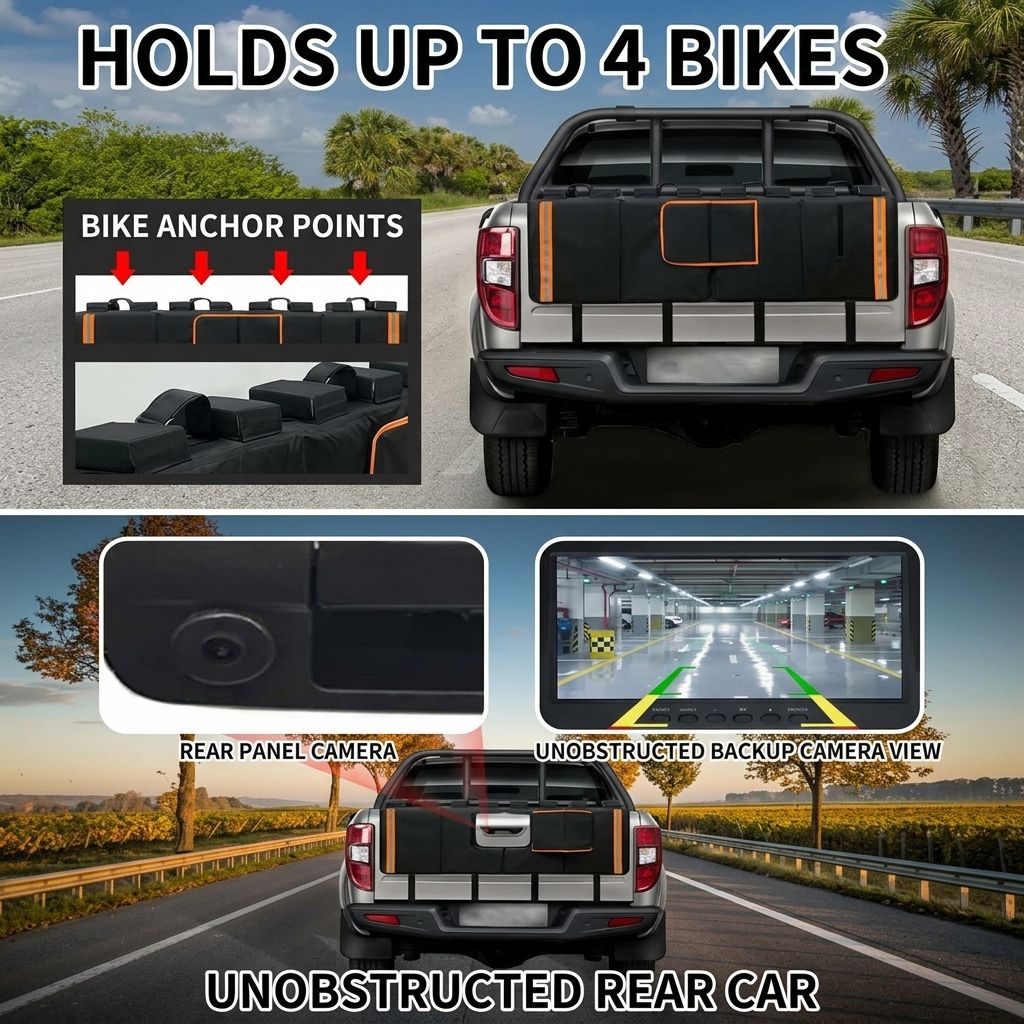 Heavy-Duty Pickup Tailgate Bike Pad with Oxford Fabric and EVA Cushioning view 8