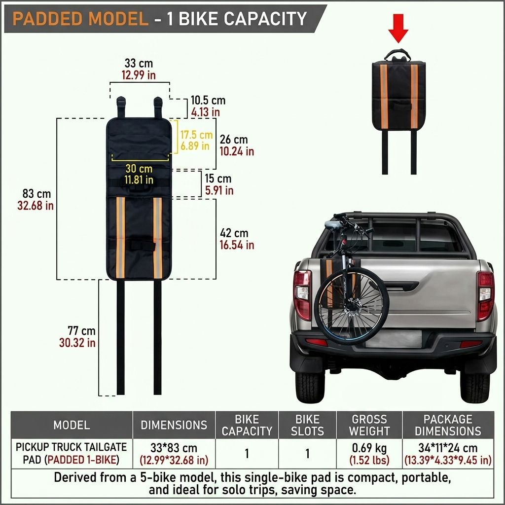 Heavy-Duty Pickup Tailgate Bike Pad with Cushion Layer view 4