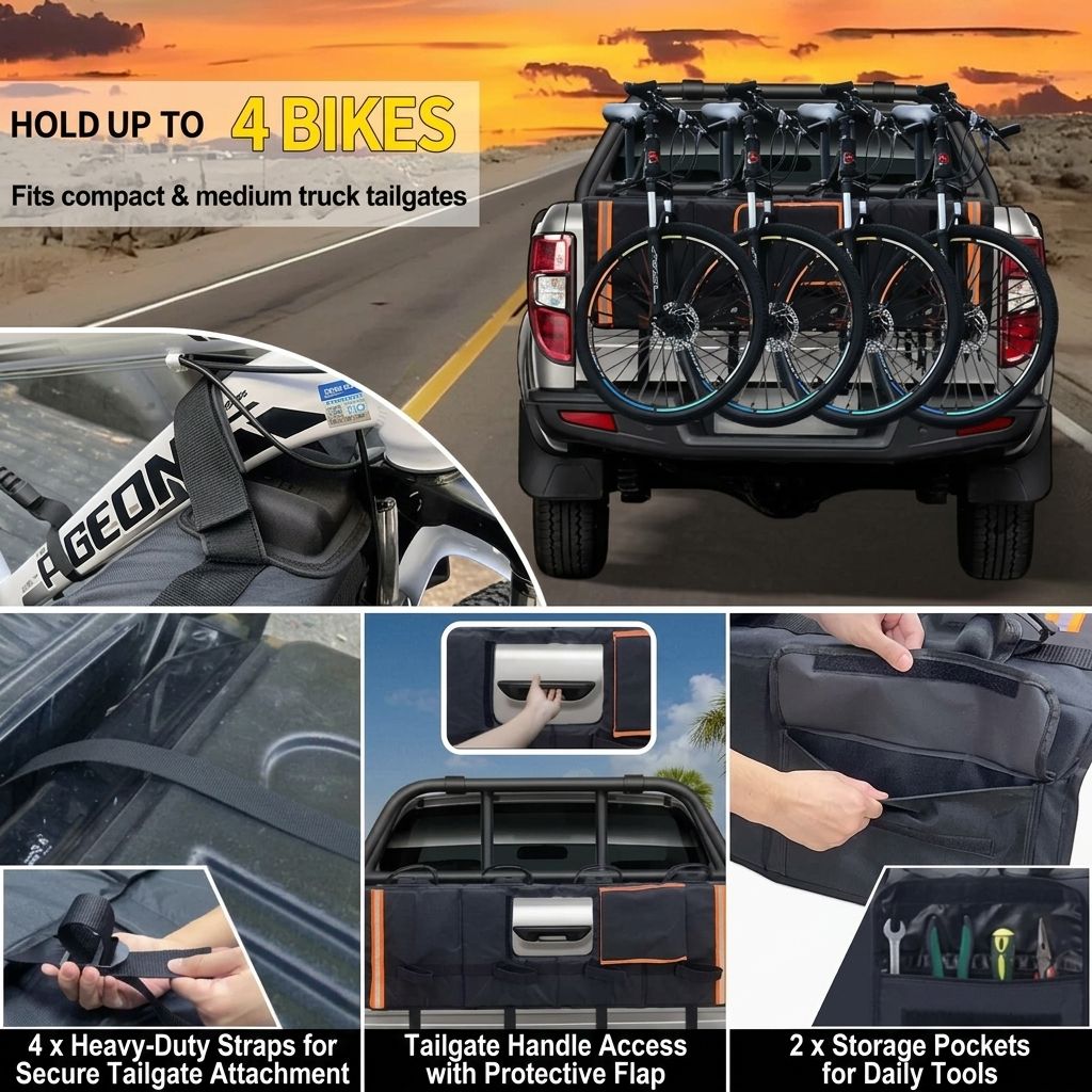 Heavy-Duty Pickup Tailgate Bike Pad with Cushion Layer view 6