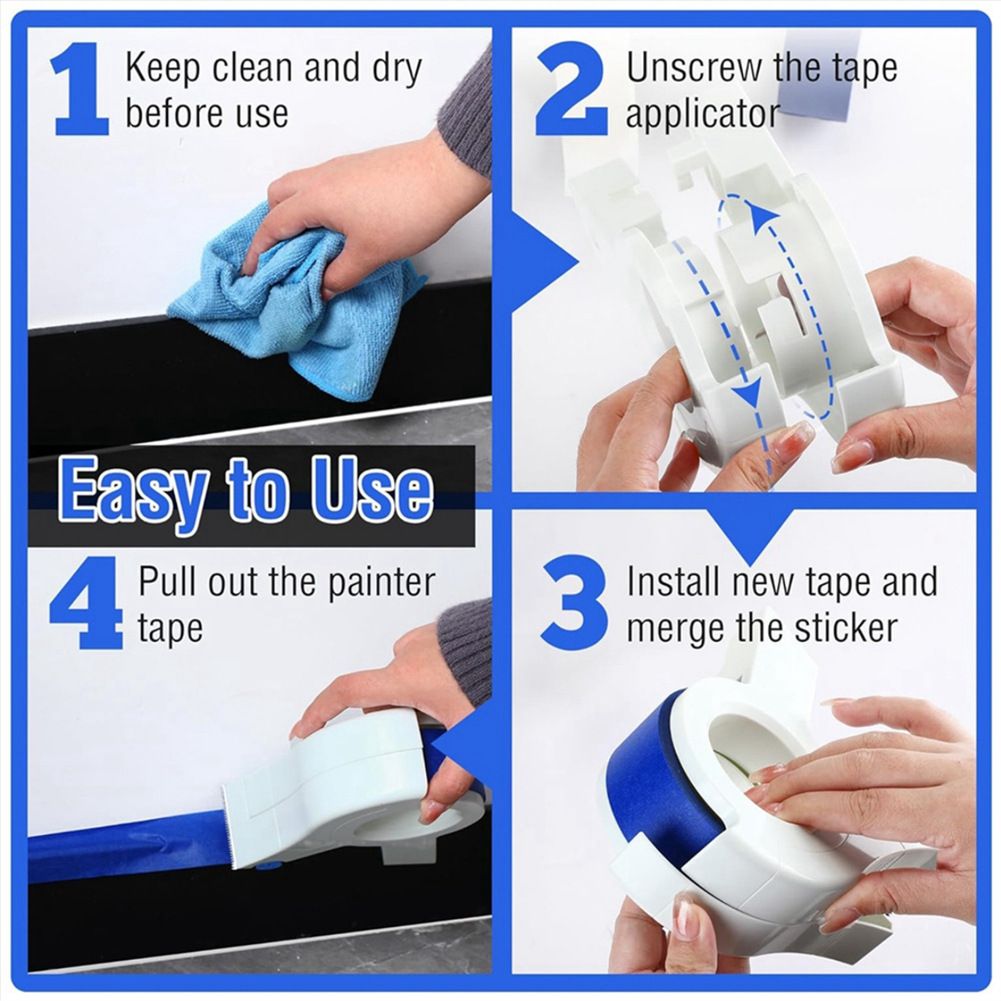 Colorful Masking Paper Tape Set with Dedicated Dispenser for Wall Painting view 7