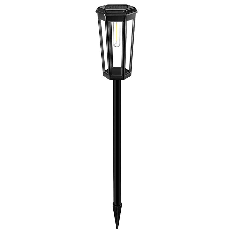 Solar Powered Hexagonal Tungsten Pathway Lights with Warm White Glow view 2