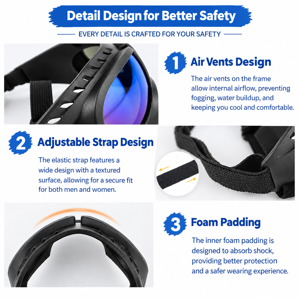 Small Dog Goggles with Soft Frame and Adjustable Strap view 5