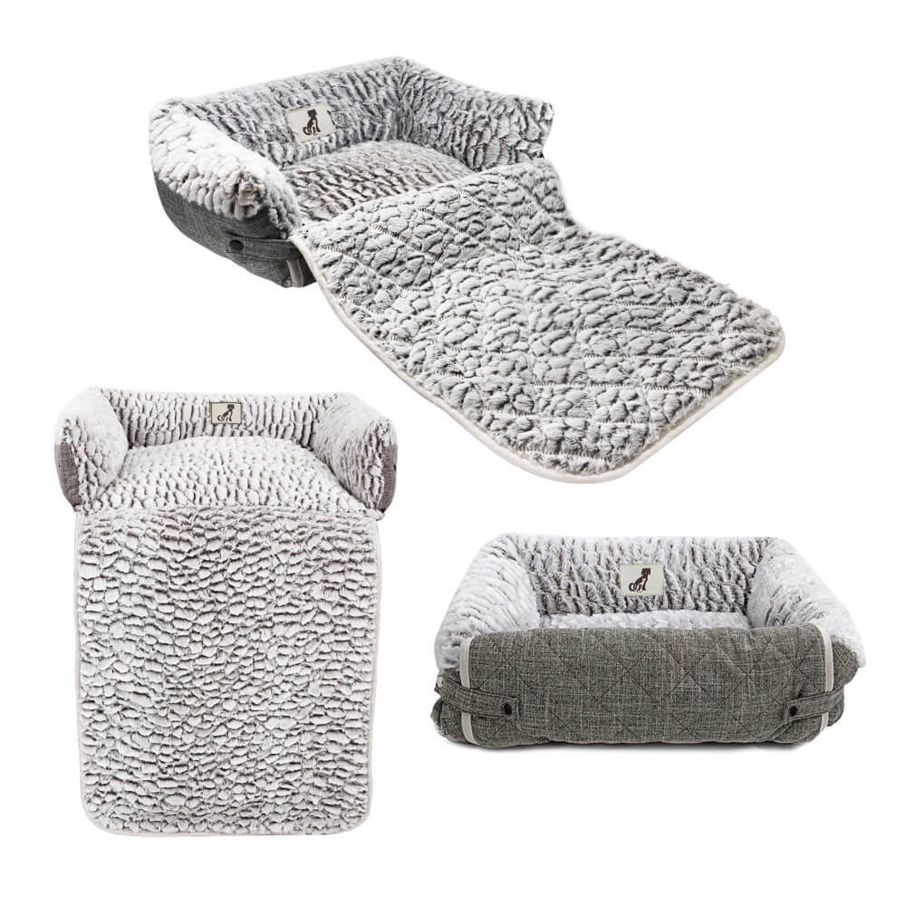 Convertible 2-in-1 Pet Sofa Bed & Mat view 3