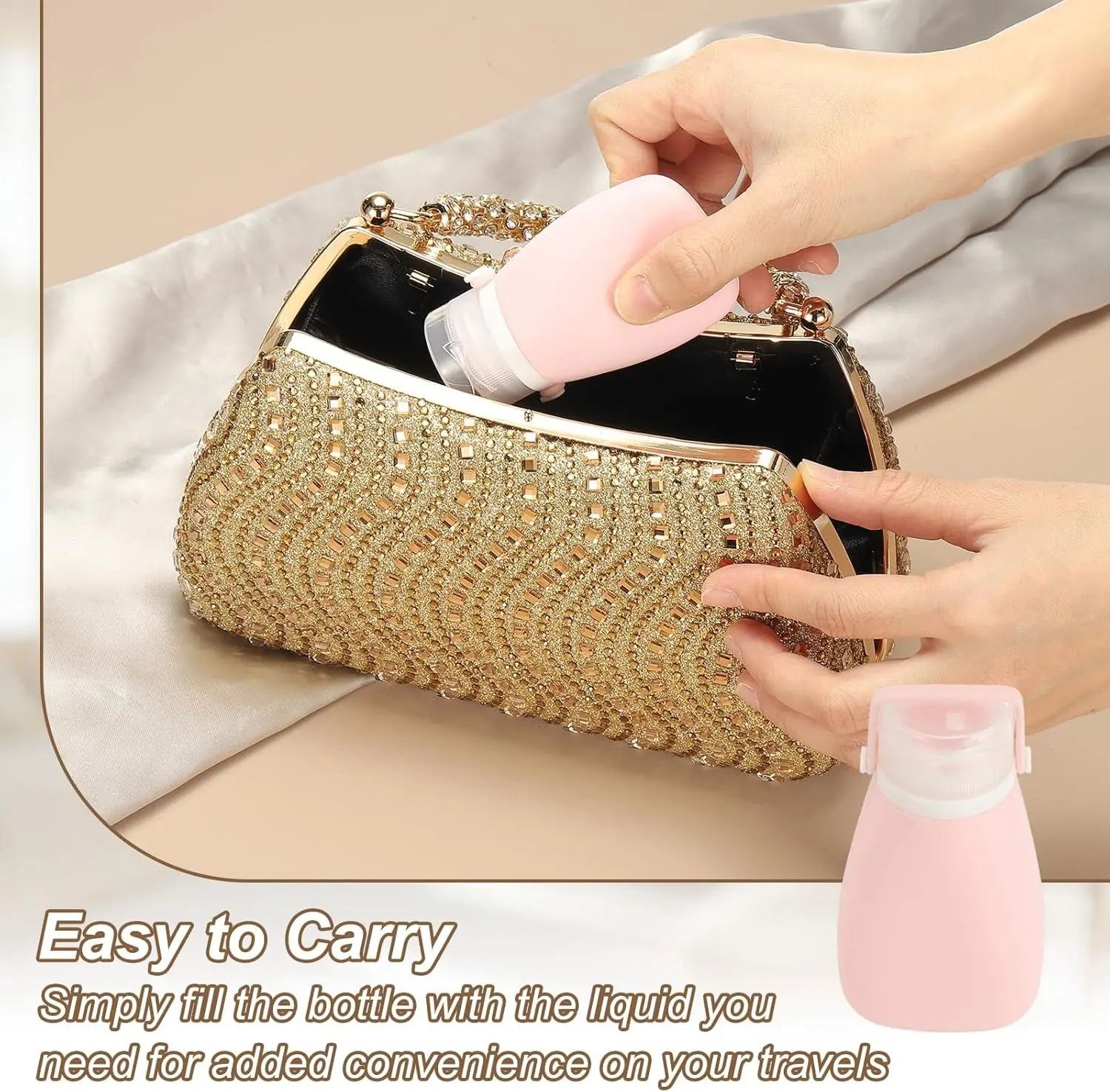 Travel-Friendly Silicone Dispensing Bottle Set for Toiletries view 7