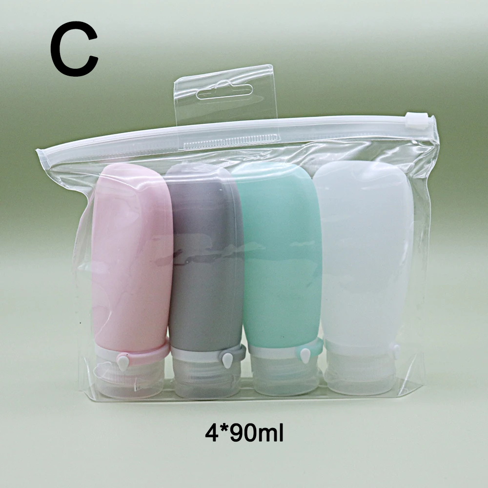 Travel-Friendly Silicone Dispensing Bottle Set for Toiletries view 9