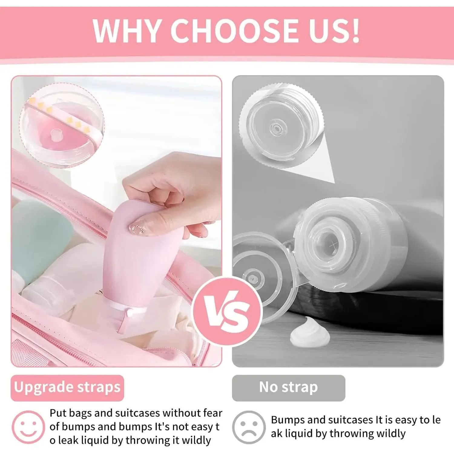 Travel-Friendly Silicone Dispensing Bottle Set for Toiletries view 6