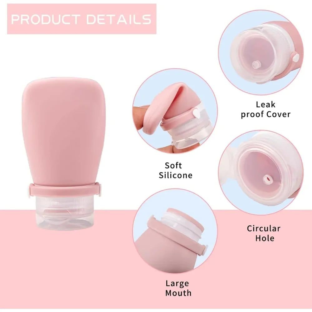 Travel-Friendly Silicone Dispensing Bottle Set for Toiletries view 4