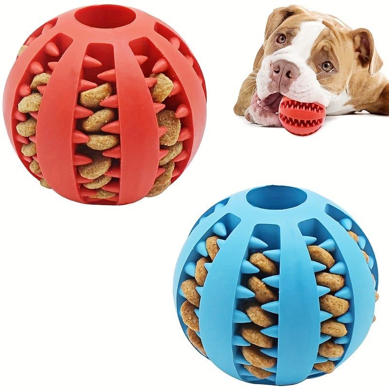 Interactive Dog Chew Toy for Small Breeds - Durable Rubber Treat Dispensing view 3